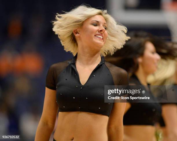 Missouri Tigers dance squad performs during the period between the Georgia Lady Bulldogs and the Missouri Tigers in a SEC Women's Tournament game on...