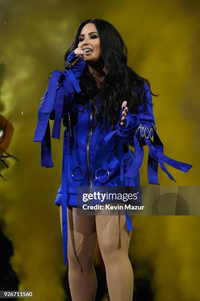 Demi Lovato performs during "Tell Me You Love Me" World Tour at The Forum on March 2, 2018 in Inglewood, California.