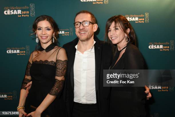 Yael Harris, Dany Boon and Albane Cleret attend at the Cesar Film After PartyAwards 2018 at Le Queen on March 2, 2018 in Paris, France.
