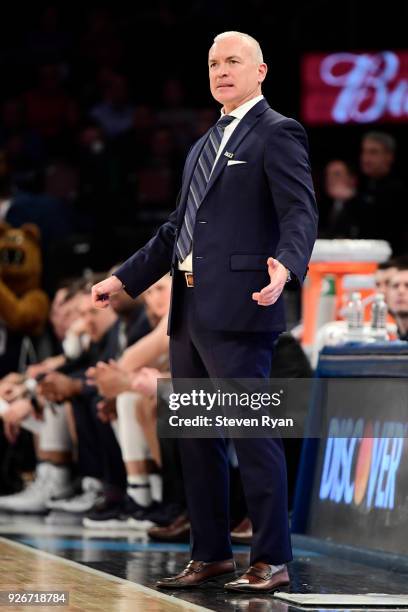 Head coach Patrick Chambers of the Penn State Nittany Lions reacts against the Northwestern Wildcats during the second round of the Big Ten...