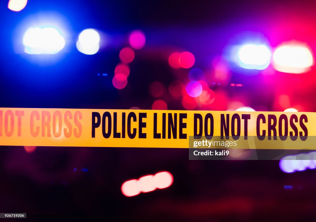 Ongeval of misdaad scène cordon tape