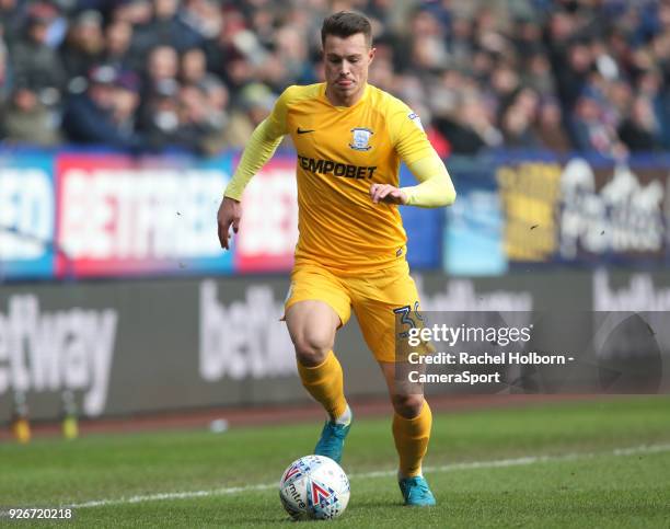 Preston North End's Billy Bodin during the Sky Bet Championship match between Bolton Wanderers and Preston North End at Macron Stadium on March 3,...