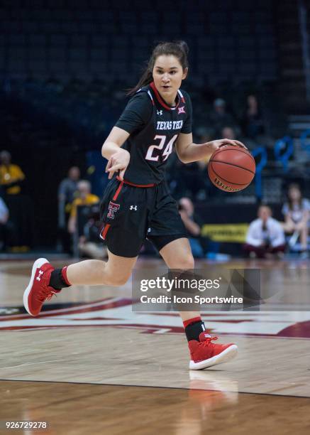 Texas Tech Haley Bruedigam directing traffic during the Texas Tech Lady Raiders Big 12 Women's Championship game versus the Iowa State Cyclones on...