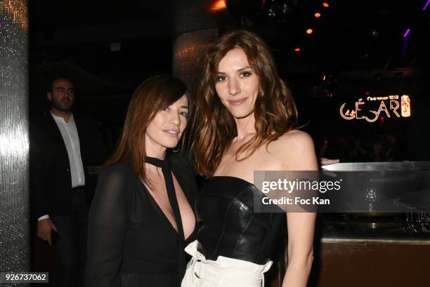 Albane Cleret and Doria Tillier attend at the Cesar Film Awards 2018 After Party at Le Queen on March 2, 2018 in Paris, France.