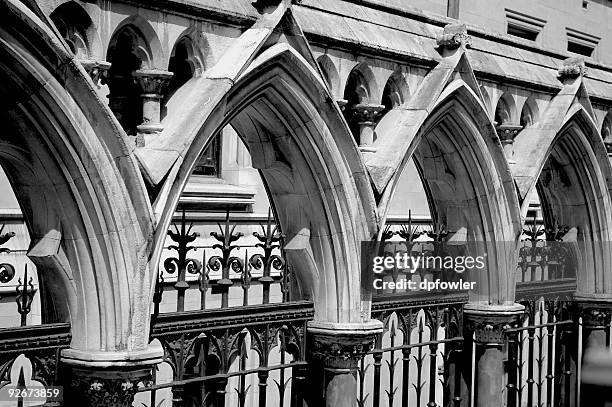 gothic arches - gothic architecture stock pictures, royalty-free photos & images