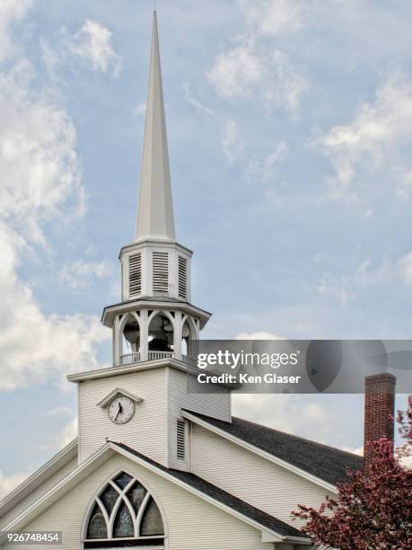 steeple detail - peacham stock pictures, royalty-free photos & images