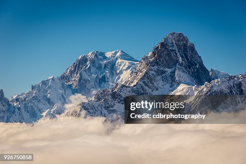 Mont Blanc above the clouds