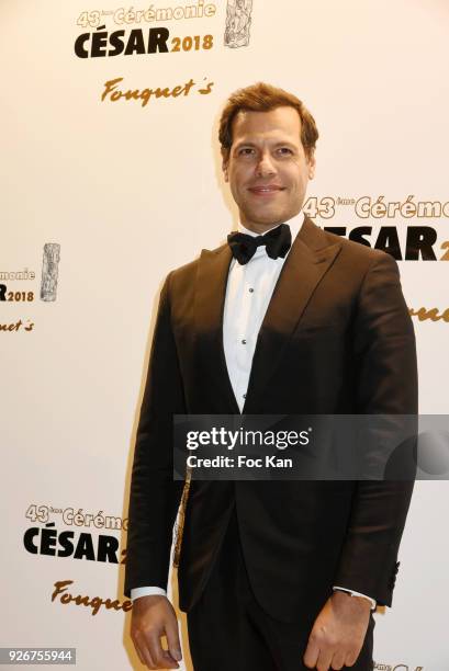 Laurent Lafitte arrives at Le Fouquets as part of the Cesar Film Awards 2018 on March 2, 2018 in Paris, France.