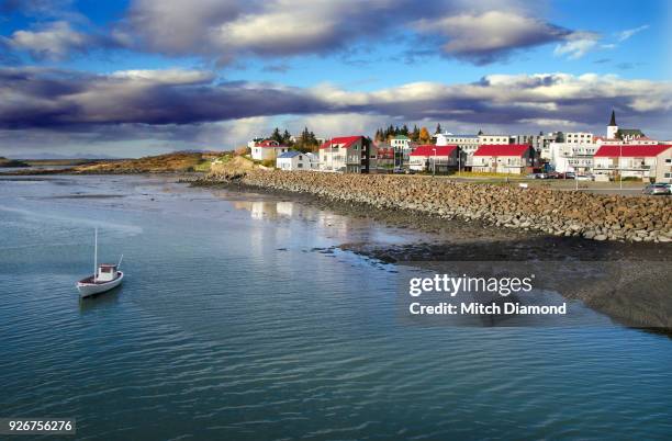 borgarnes iceland - borgarnes stock-fotos und bilder