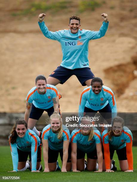 Siri Worm of Holland Women, Sherida Spitse of Holland Women, Kika van Es of Holland Women, Shanice van de Sanden of Holland Women, Lineth Beerensteyn...