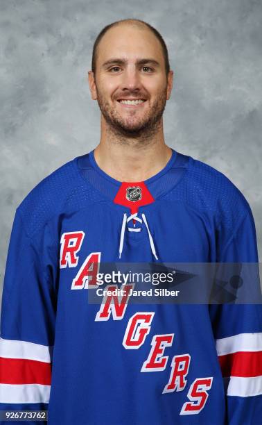 Kevin Shattenkirk of the New York Rangers poses for his official headshot for the 2017-2018 season on September 14, 2017 in White Plains, New York.