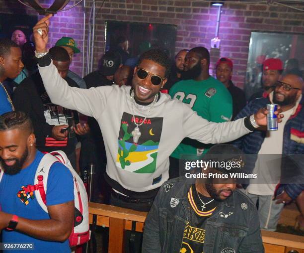 Gucci Mane attends Tournament weekend Celebration at The Oak Room on March 3, 2018 in Charlotte, North Carolina.