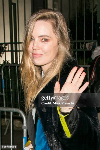 Actress Melissa George is seen on March 3, 2018 in Paris, France.