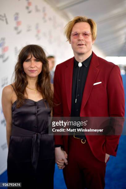 Director Geremy Jasper and wife Georgie Greville attends the 2018 Film Independent Spirit Awards on March 3, 2018 in Santa Monica, California.