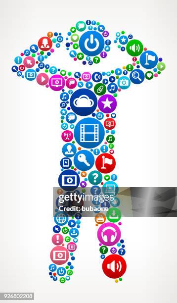 headache internet communication technology icon pattern - website frustration stock illustrations