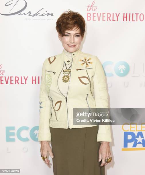 Carolyn Hennesy at EcoLuxe Pre-Oscars Lounge at The Beverly Hilton Hotel on March 2, 2018 in Beverly Hills, California.