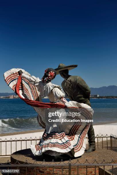 Vallarta Spanish Dancers Sculpture on the Malecon Puerto Vallarta Mexico.