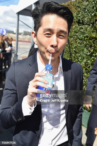 Director Justin Chon with FIJI Water during the 33rd Annual Film Independent Spirit Awards on March 3, 2018 in Santa Monica, California.