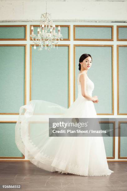 a woman in a wedding dress - blank expression stock pictures, royalty-free photos & images