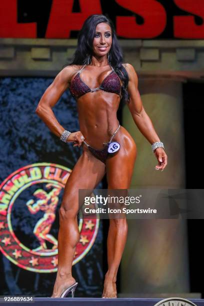 Elizabeth Yisrael competes in Bikini International as part of the Arnold Sports Festival on March 3 at the Greater Columbus Convention Center in...