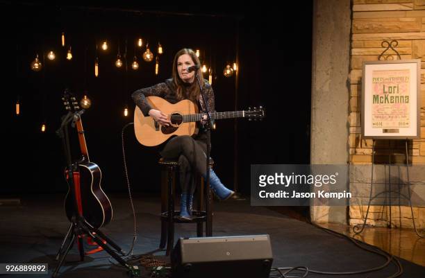 Songwriter Lori McKenna performs at Country Music Hall of Fame and Museum on March 3, 2018 in Nashville, Tennessee.