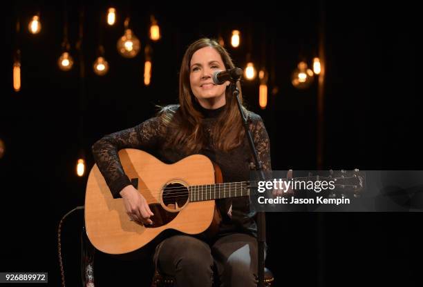 Songwriter Lori McKenna performs at Country Music Hall of Fame and Museum on March 3, 2018 in Nashville, Tennessee.