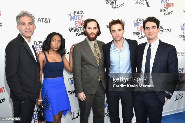 Screenwriter Ronald Bronstein, actor Taliah Webster, director Josh Safdie, actor Robert Pattinson and director Benny Safdie attend the 2018 Film...