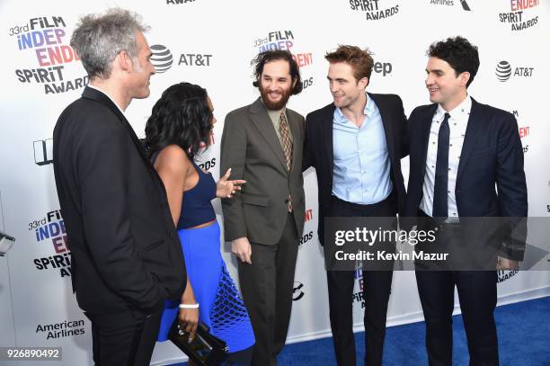 Screenwriter Ronald Bronstein, actor Taliah Webster, director Josh Safdie, actor Robert Pattinson and director Benny Safdie attend the 2018 Film...