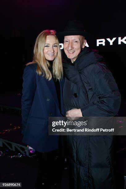 Artistic Director at Sonia Rykiel, Julie de Libran and Hat designer, Stephen Jones attend the Sonia Rykiel show as part of the Paris Fashion Week...