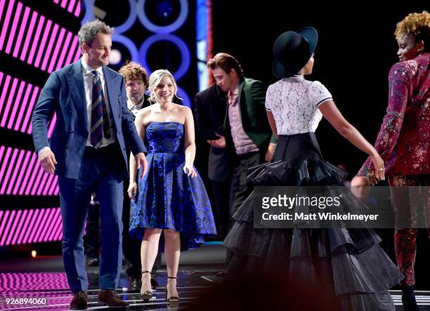 The cast and crew of 'Mudbound' accept the Robert Altman Award onstage during the 2018 Film Independent Spirit Awards on March 3, 2018 in Santa...