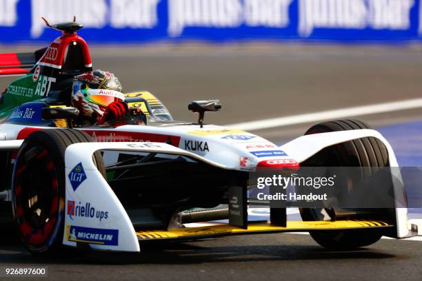 In this handout provided by FIA Formula E, Daniel Abt , Audi Sport ABT Schaeffler, Audi e-tron FE04. During the Mexico City ePrix, Round 5 of the...