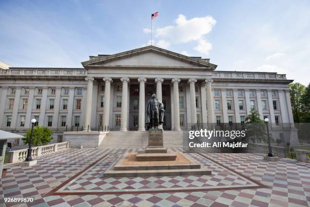 department of treasury - finanzministeriumsgebäude stock-fotos und bilder