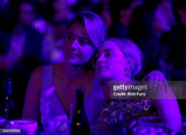Writer/Director Greta Gerwig and actor Saoirse Ronan attend the 2018 Film Independent Spirit Awards on March 3, 2018 in Santa Monica, California.