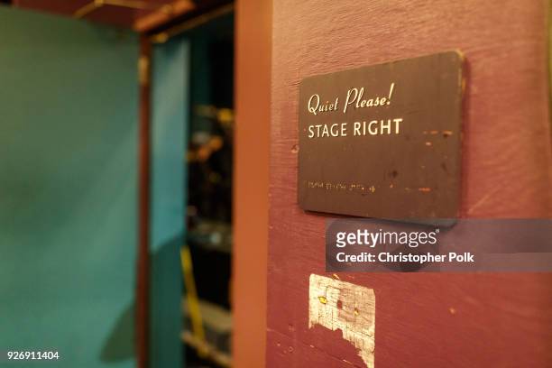 Peak inside the Dolby Theatre during rehersals for the 90th Oscars at The Dolby Theatre on March 3, 2018 in Hollywood, California.