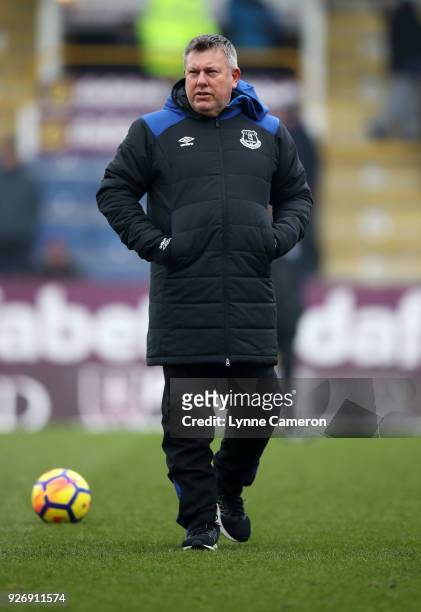 Craig Shakespeare coach of Everton during the Premier League match between Burnley and Everton at Turf Moor on March 3, 2018 in Burnley, England.
