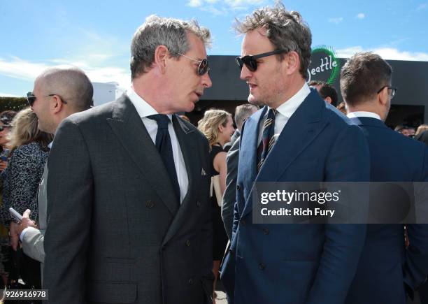 Actors Ben Mendelsohn and Jason Clarke attend the 2018 Film Independent Spirit Awards on March 3, 2018 in Santa Monica, California.