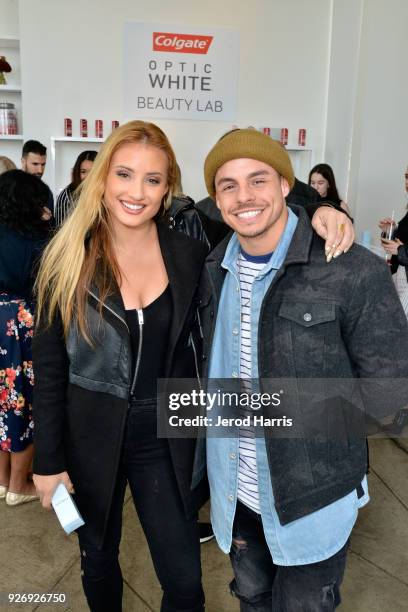 Montana Tucker and Casper Smart were among the celebrities in attendance at the Colgate¨ Optic White¨ Beauty Lab on March 3, 2018 in Los Angeles,...