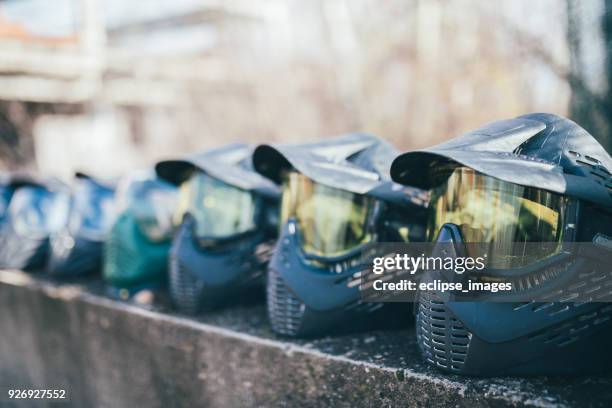 paintball equipment - paintball stock pictures, royalty-free photos & images