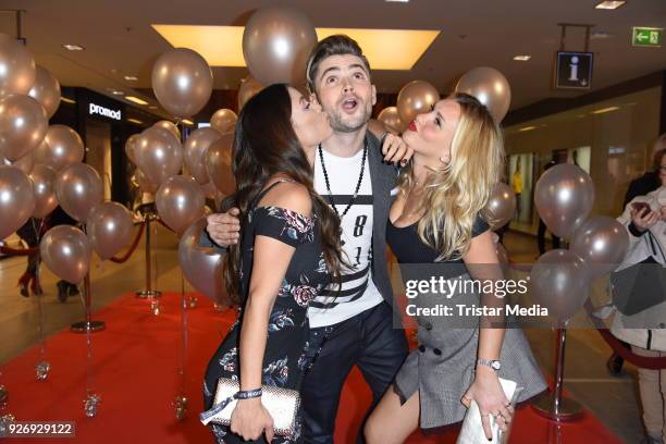 Kattia Vides, Johannes Haller and Evelyn Burdecki during the VIP Late Night Shopping Party on March 3, 2018 in Hamburg, Germany.