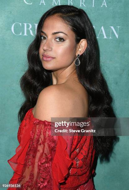 Inanna Sarkis arrives at the 11th Annual Celebration Of The 2018 Female Oscar Nominees Presented By Women In Film at Crustacean on March 2, 2018 in...