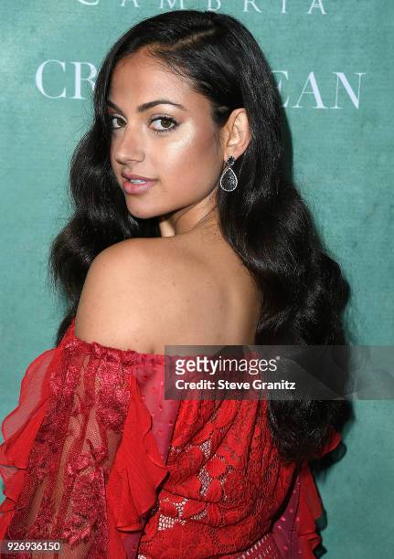 Inanna Sarkis arrives at the 11th Annual Celebration Of The 2018 Female Oscar Nominees Presented By Women In Film at Crustacean on March 2, 2018 in...