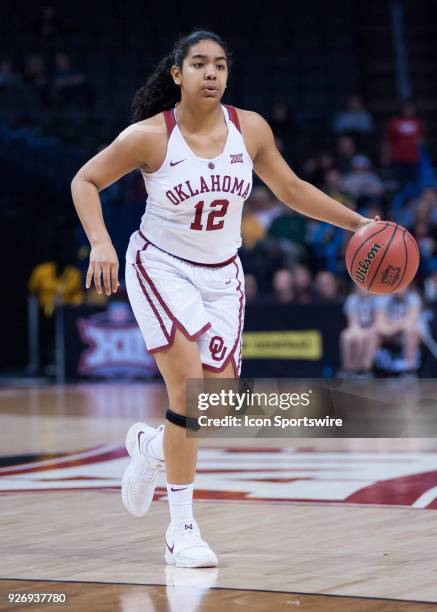 Oklahoma Giles Penzo in game during the Oklahoma Sooners Big 12 Women's Championship game versus the TCU Horned Frogs on March 3 at Chesapeake Energy...