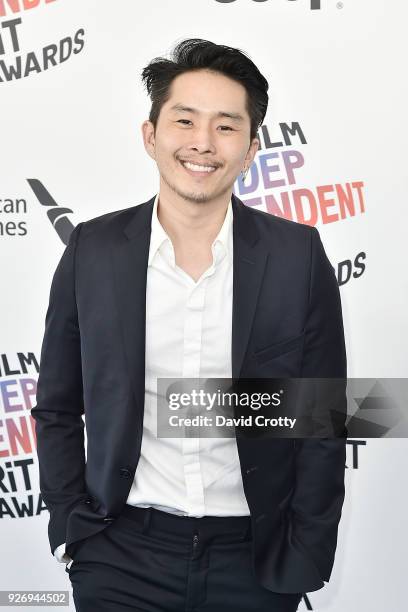 Justin Chon attends the 2018 Film Independent Spirit Awards - Arrivals on March 3, 2018 in Santa Monica, California.