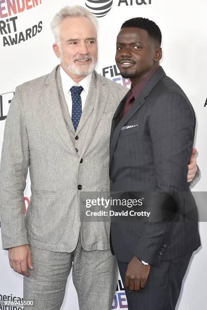 Bradley Whitford and Daniel Kaluuya attend the 2018 Film Independent Spirit Awards - Arrivals on March 3, 2018 in Santa Monica, California.
