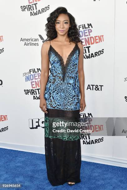 Betty Gabriel attends the 2018 Film Independent Spirit Awards - Arrivals on March 3, 2018 in Santa Monica, California.
