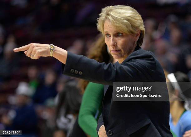 Memphis Tigers Head Coach Melissa McFerrin during the game as the Memphis Tigers take on the Tulane Green Wave in the AAC Women's Championship on...