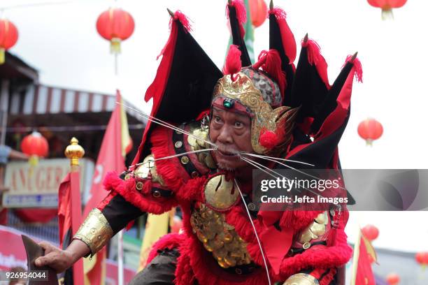 Participant taking part in the Cap Go Meh Festival, also known as Yuanxiao festival in China, which marks the 15th and final day of the Lunar New...