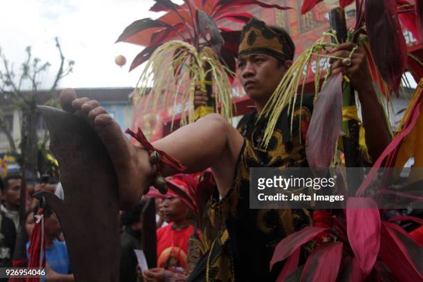 Participant taking part in the Cap Go Meh Festival, also known as Yuanxiao festival in China, which marks the 15th and final day of the Lunar New...