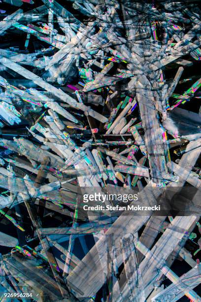crystals of magnesium sulphate - epsom salts 個照片及圖片檔