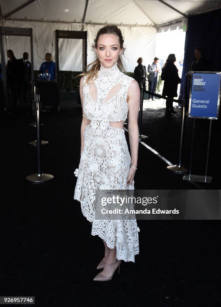 Actress Amanda Seyfried attends the 2018 Film Independent Spirit Awards on March 3, 2018 in Santa Monica, California.